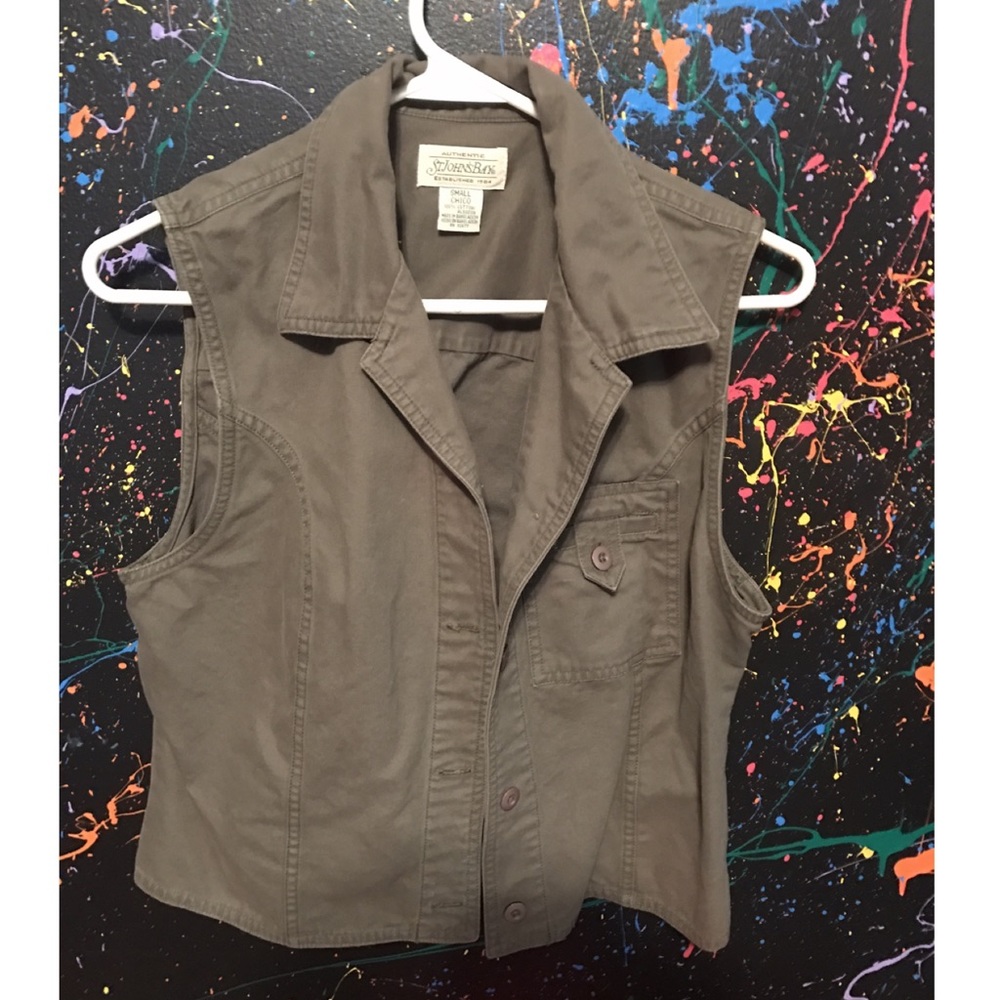 Army green tank top jacket